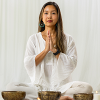 woman meditating
